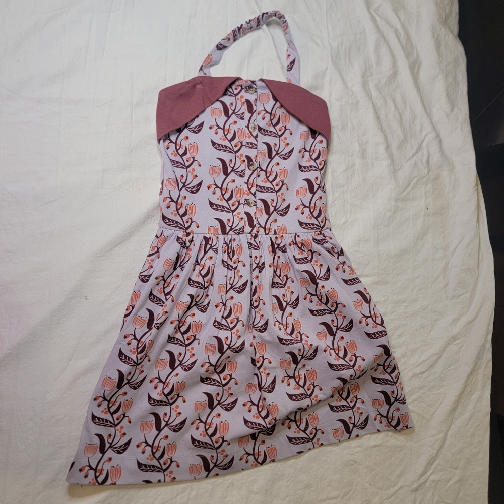 Kate Quinn Organics Halter Dress 8y NEW Floral Vine - Picture 8 of 9